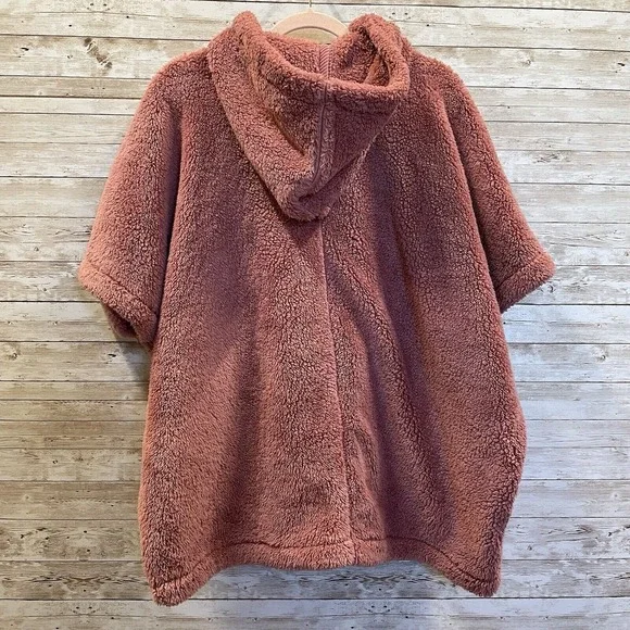 CAbi‎ Womens Small Jacket Embrace Topper Dusty Pink Rose Fleece Hooded Zip 4121 - Picture 6 of 10